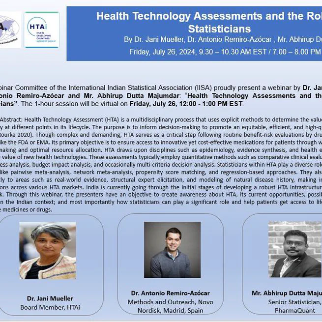 Health technology assessments and the role of statisticians